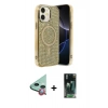 MARSİLYAN™- iPhone 11 Kılıf Eksen Çizgi - Şeffaf 360 Full Body Arka Koruyucu + Raze Metal Kamera Lens - KI