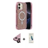 MARSİLYAN™- iPhone 11 Kılıf Eksen Çizgi - Şeffaf Pasifik Cam Ekran Koruyucu + Raze Metal Kamera Lens - SH