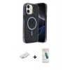 MARSİLYAN™- iPhone 11 Kılıf Eksen Çizgi - Şeffaf Pasifik Cam Ekran Koruyucu + Renkli Kamera Lens Koruma Cam - PE