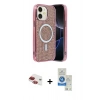 MARSİLYAN™- iPhone 11 Kılıf Eksen Çizgi - Şeffaf Royal Nano Ekran Koruyucu + Pers Alüminyum Kamera Lens - KI