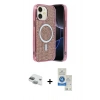MARSİLYAN™- iPhone 11 Kılıf Eksen Çizgi - Şeffaf Royal Nano Ekran Koruyucu + Pers Alüminyum Kamera Lens - YL