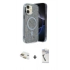 MARSİLYAN™- iPhone 11 Kılıf Eksen Çizgi - Şeffaf Uv Polymer Nano Ekran Koruyucu + Pers Alüminyum Kamera Lens - GD