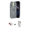 MARSİLYAN™- iPhone 11 Kılıf Eksen Çizgi - Şeffaf Uv Polymer Nano Ekran Koruyucu + Pers Alüminyum Kamera Lens - KI