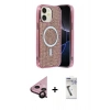MARSİLYAN™- iPhone 11 Kılıf Eksen Çizgi - Şeffaf Uv Polymer Nano Ekran Koruyucu + Raze Metal Kamera Lens - SH