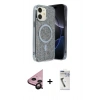MARSİLYAN™- iPhone 11 Kılıf Eksen Çizgi - Şeffaf Uv Polymer Nano Ekran Koruyucu + Raze Metal Kamera Lens - SH