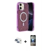 MARSİLYAN™- iPhone 11 Kılıf Eksen Çizgi - Siyah 34D Hayalet Izgaralı Cam + Pers Alüminyum Kamera Lens - LT