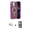 MARSİLYAN™- iPhone 11 Kılıf Eksen Çizgi - Siyah 34D Hayalet Izgaralı Cam + Pers Alüminyum Kamera Lens - GD