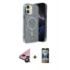 MARSİLYAN™- iPhone 11 Kılıf Eksen Çizgi - Siyah 34D Hayalet Izgaralı Cam + Siyah Raze Metal Kamera Lens