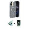 MARSİLYAN™- iPhone 11 Kılıf Eksen Çizgi - Siyah 360 Mat Full Body Arka Koruyucu + Raze Metal Kamera Lens - MI