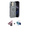 MARSİLYAN™- iPhone 11 Kılıf Eksen Çizgi - Siyah 3D Antistatik Cam Ekran Koruyucu + Raze Metal Kamera Lens - SH