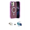 MARSİLYAN™- iPhone 11 Kılıf Eksen Çizgi - Siyah 3D Antistatik Seramik Nano Ekran Koruyucu + Pers Alüminyum Kamera Lens - GD