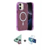 MARSİLYAN™- iPhone 11 Kılıf Eksen Çizgi - Siyah 3D Antistatik Seramik Nano Ekran Koruyucu + Raze Metal Kamera Lens - KI