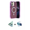 MARSİLYAN™- iPhone 11 Kılıf Eksen Çizgi - Siyah 3D Antistatik Seramik Nano Ekran Koruyucu + Raze Metal Kamera Lens - MI