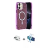 MARSİLYAN™- iPhone 11 Kılıf Eksen Çizgi - Siyah 3D Antistatik Seramik Nano Ekran Koruyucu + Pers Alüminyum Kamera Lens - YL