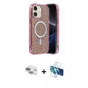 MARSİLYAN™- iPhone 11 Kılıf Eksen Çizgi - Siyah 3D Antistatik Seramik Nano Ekran Koruyucu + Pers Alüminyum Kamera Lens - YL