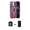 MARSİLYAN™- iPhone 11 Kılıf Eksen Çizgi - Siyah 6D Antistatik Mat Seramik Hayalet Nano Ekran Koruyucu + PVD Metal Kamera Lens - MI