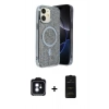 MARSİLYAN™- iPhone 11 Kılıf Eksen Çizgi - Siyah 6D Antistatik Mat Seramik Hayalet Nano Ekran Koruyucu + PVD Metal Kamera Lens - MI