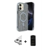 MARSİLYAN™- iPhone 11 Kılıf Eksen Çizgi - Siyah 6D Antistatik Mat Seramik Hayalet Nano Ekran Koruyucu + Raze Metal Kamera Lens - GS