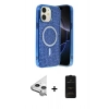 MARSİLYAN™- iPhone 11 Kılıf Eksen Çizgi - Siyah 6D Antistatik Mat Seramik Hayalet Nano Ekran Koruyucu + Raze Metal Kamera Lens - GS