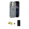 MARSİLYAN™- iPhone 11 Kılıf Eksen Çizgi - Siyah 6D Antistatik Mat Seramik Hayalet Nano Ekran Koruyucu + Rainbow Kamera Lens Koruma Cam - KI