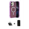MARSİLYAN™- iPhone 11 Kılıf Eksen Çizgi - Siyah 6D Antistatik Mat Seramik Hayalet Nano Ekran Koruyucu + Kamera Lens Koruma Cam - SF