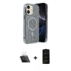 MARSİLYAN™- iPhone 11 Kılıf Eksen Çizgi - Siyah 6D Antistatik Mat Seramik Hayalet Nano Ekran Koruyucu + Kamera Lens Koruma Cam - SF
