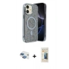 MARSİLYAN™- iPhone 11 Kılıf Eksen Çizgi - Siyah 6D Mat Seramik Hayalet Nano Ekran Koruyucu + Pers Alüminyum Kamera Lens - GI