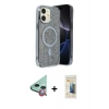 MARSİLYAN™- iPhone 11 Kılıf Eksen Çizgi - Siyah 6D Mat Seramik Hayalet Nano Ekran Koruyucu + Raze Metal Kamera Lens - KI