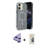 MARSİLYAN™- iPhone 11 Kılıf Eksen Çizgi - Siyah 6D Mat Seramik Hayalet Nano Ekran Koruyucu + Raze Metal Kamera Lens - MR