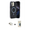 MARSİLYAN™- iPhone 11 Kılıf Eksen Çizgi - Siyah 6D Mat Seramik Hayalet Nano Ekran Koruyucu + Pers Alüminyum Kamera Lens - GD