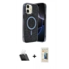 MARSİLYAN™- iPhone 11 Kılıf Eksen Çizgi - Siyah 6D Mat Seramik Hayalet Nano Ekran Koruyucu + Şeffaf Kamera Lens Koruma Cam