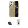 MARSİLYAN™- iPhone 11 Kılıf Eksen Çizgi - Siyah 6D Mat Seramik Hayalet Nano Ekran Koruyucu + Şeffaf Kamera Lens Koruma Cam