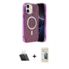 MARSİLYAN™- iPhone 11 Kılıf Eksen Çizgi - Siyah 6D Mat Seramik Hayalet Nano Ekran Koruyucu + Şeffaf Kamera Lens Koruma Cam