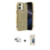 MARSİLYAN™- iPhone 11 Kılıf Eksen Çizgi - Siyah 6D Mat Seramik Hayalet Nano Ekran Koruyucu + Pers Alüminyum Kamera Lens - YL