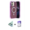 MARSİLYAN™- iPhone 11 Kılıf Eksen Çizgi - Siyah Bilvis 5in1 3D Magic Cam Ekran Koruyucu + Raze Metal Kamera Lens - MI