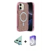 MARSİLYAN™- iPhone 11 Kılıf Eksen Çizgi - Siyah Bilvis 5in1 3D Magic Cam Ekran Koruyucu + Raze Metal Kamera Lens - MI