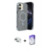 MARSİLYAN™- iPhone 11 Kılıf Eksen Çizgi - Siyah Bilvis 5in1 3D Magic Cam Ekran Koruyucu + Pers Alüminyum Kamera Lens - YL