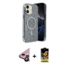 MARSİLYAN™- iPhone 11 Kılıf Eksen Çizgi - Siyah Buffer Cam Ekran Koruyucu + Raze Metal Kamera Lens - SH