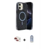 MARSİLYAN™- iPhone 11 Kılıf Eksen Çizgi - Siyah Joko Magic 5D Cam + Pers Alüminyum Kamera Lens - KI
