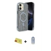 MARSİLYAN™- iPhone 11 Kılıf Eksen Çizgi - Siyah Joko Magic 5D Cam + Rainbow Kamera Lens Koruma Cam - KI