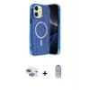 MARSİLYAN™- iPhone 11 Kılıf Eksen Çizgi - Siyah Joko Magic 5D Cam + Pers Alüminyum Kamera Lens - GI