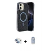 MARSİLYAN™- iPhone 11 Kılıf Eksen Çizgi - Siyah Joko Magic 5D Cam + Pers Alüminyum Kamera Lens - GI