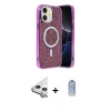 MARSİLYAN™- iPhone 11 Kılıf Eksen Çizgi - Siyah Joko Magic 5D Cam + Raze Metal Kamera Lens - GS