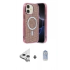 MARSİLYAN™- iPhone 11 Kılıf Eksen Çizgi - Siyah Joko Magic 5D Cam + Raze Metal Kamera Lens - GS