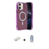 MARSİLYAN™- iPhone 11 Kılıf Eksen Çizgi - Siyah Joko Magic 5D Cam + Renkli Kamera Lens Koruma Cam - PE