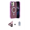 MARSİLYAN™- iPhone 11 Kılıf Eksen Çizgi - Siyah Joko Magic 5D Cam + Raze Metal Kamera Lens - SH