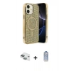 MARSİLYAN™- iPhone 11 Kılıf Eksen Çizgi - Siyah Joko Magic 5D Cam + Pers Alüminyum Kamera Lens - YL