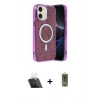 MARSİLYAN™- iPhone 11 Kılıf Eksen Çizgi - Siyah Joko Magic 5D Hayalet Cam + Kamera Lens Koruma Cam - SF
