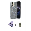 MARSİLYAN™- iPhone 11 Kılıf Eksen Çizgi - Siyah Joko Magic 5D Hayalet Cam + Raze Metal Kamera Lens - MR