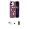 MARSİLYAN™- iPhone 11 Kılıf Eksen Çizgi - Siyah Joko Magic 5D Hayalet Cam + Pers Alüminyum Kamera Lens - GD